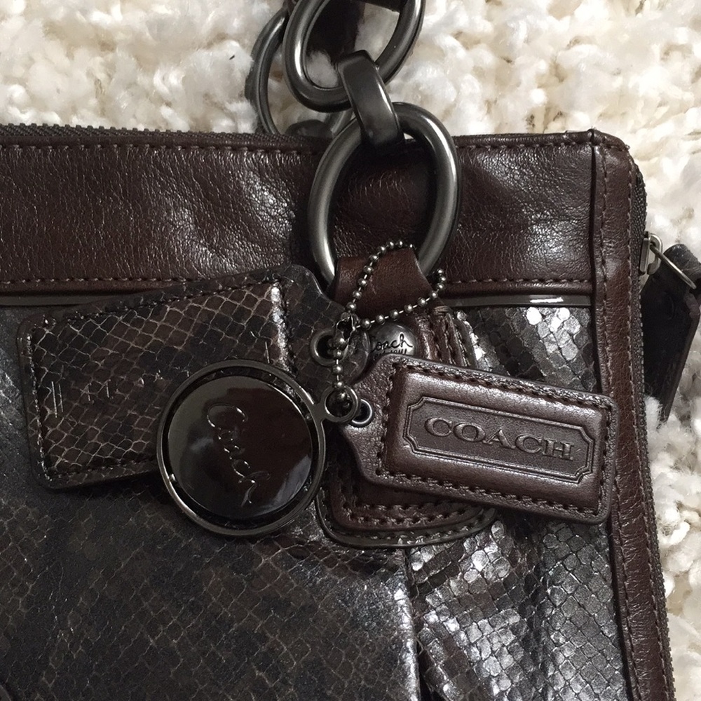 Coach Kristin Embossed Python Tote - Picture 2 of 8